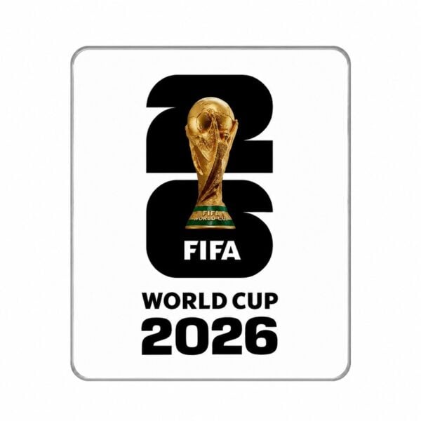 FIFA World Cup 2026 badge white