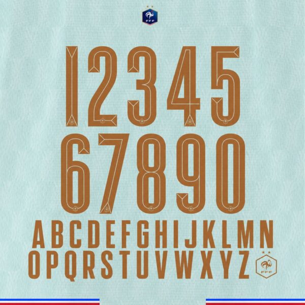 France World Cup 2026 Font Kit – Numbers & Letters | UAE SPORT STORE France World Cup 2026 font kit - full A-Z letters and 0-9 numbers set