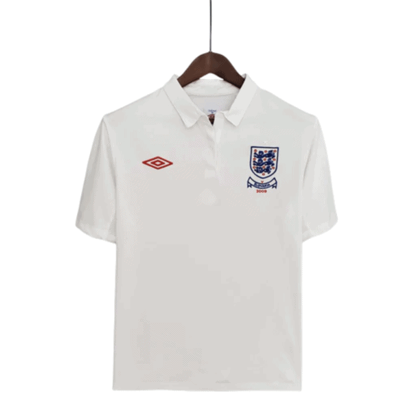 England home football jersey 2010 with crest and Umbro logo in white.