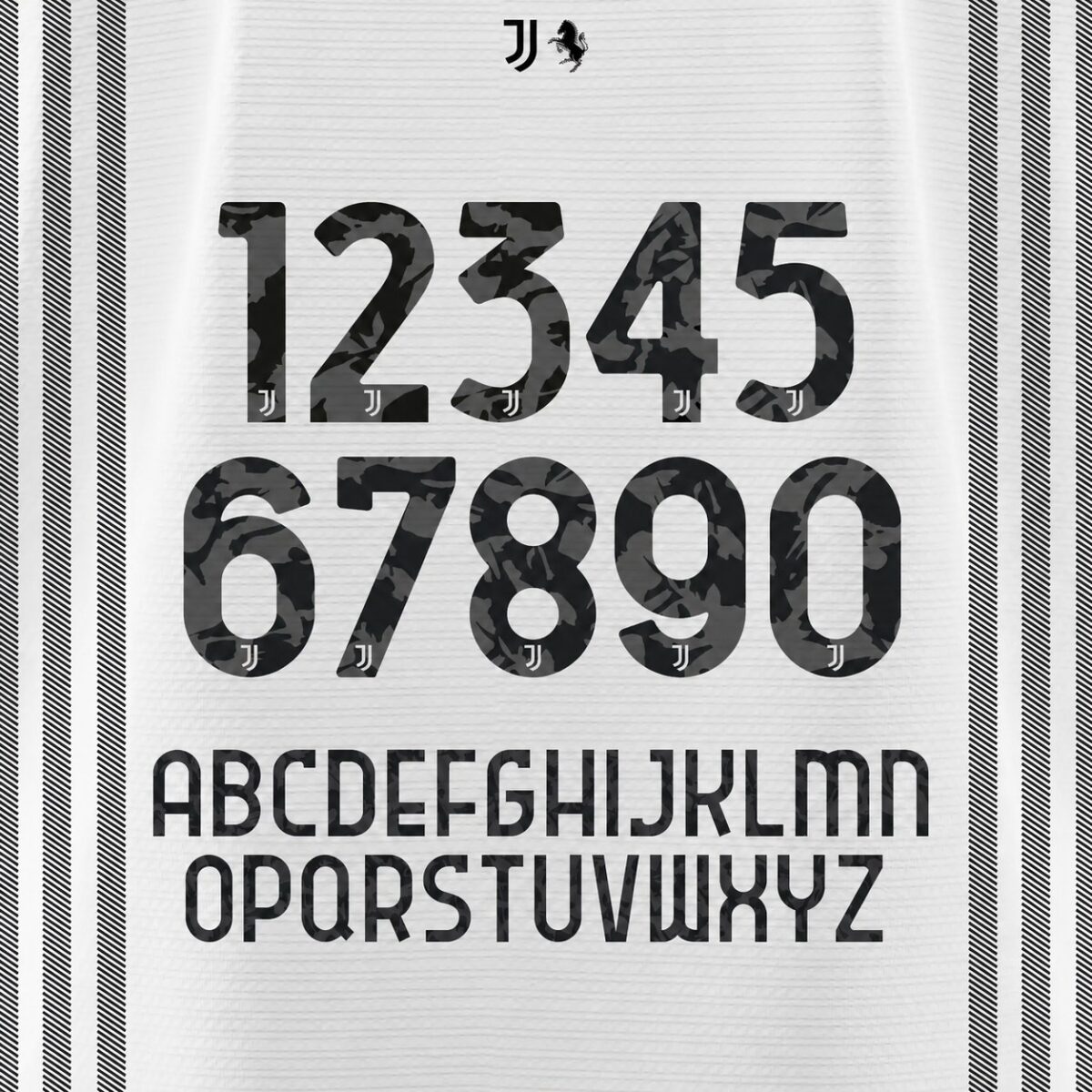 Juventus font kit - full A-Z letters and 0-9 numbers set