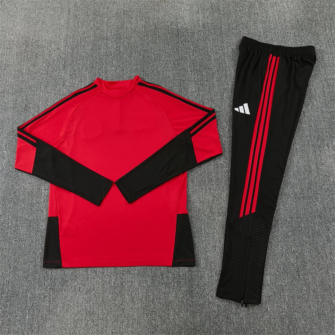 manchester-united-red-training-tracksuit-2027-09 | UAE SPORT STORE Manchester United Red Training Tracksuit 2027 - back flat lay