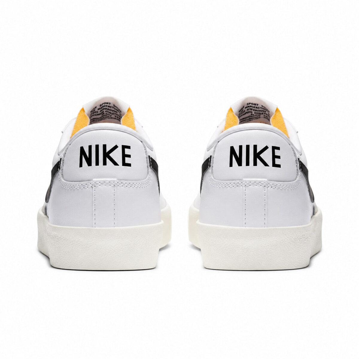 Nike Blazer Low '77 Vintage White Black heel branding