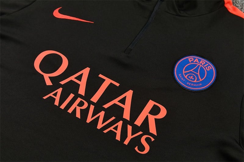 psg-black-coral-quarter-zip-training-tracksuit-2027-chest-detailjpg | UAE SPORT STORE PSG training tracksuit 2027 crest detail