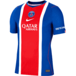 Paris Saint-Germain 26/27 home jersey with blue, red, and white colors.