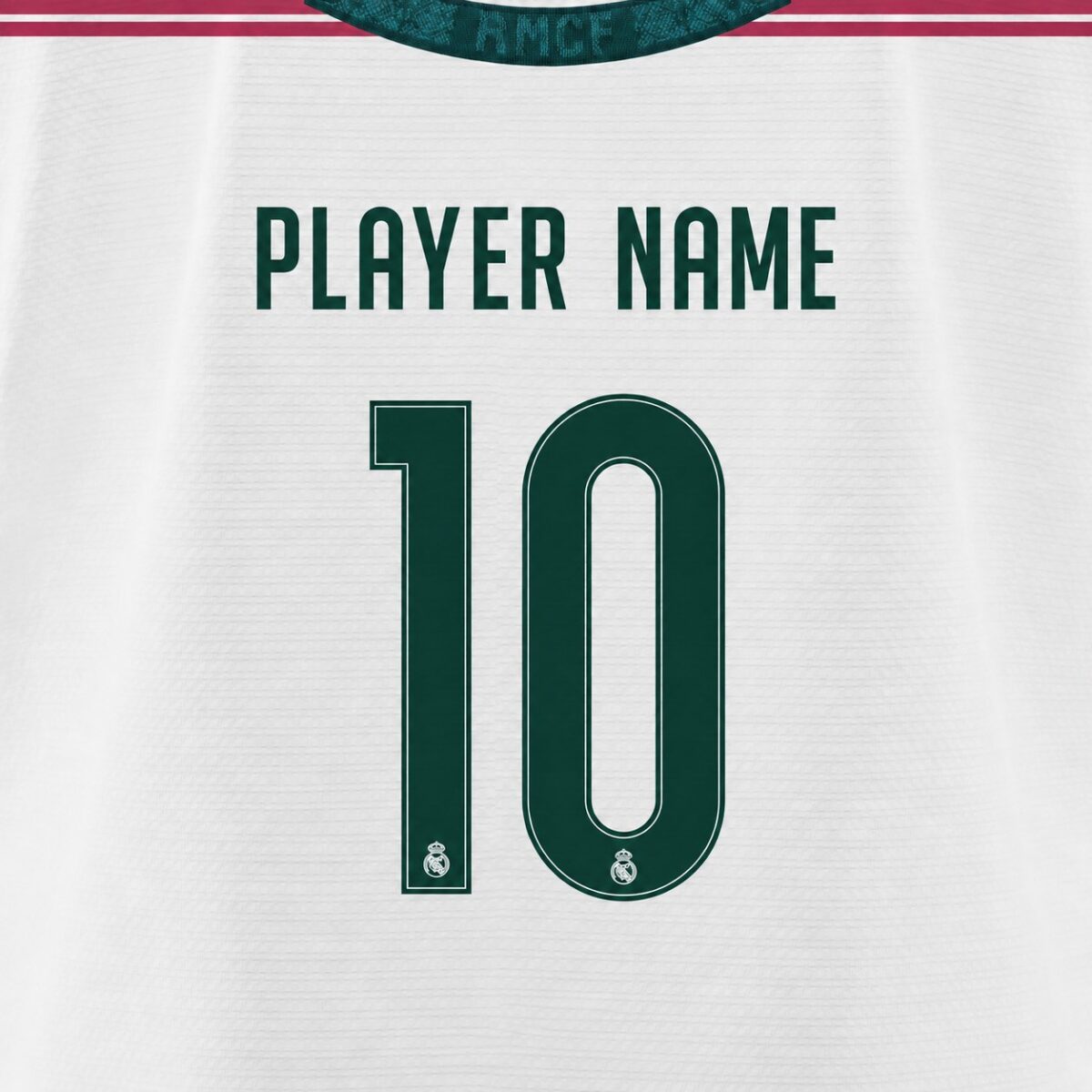 Real Madrid 2026/27 custom player name and number printing preview
