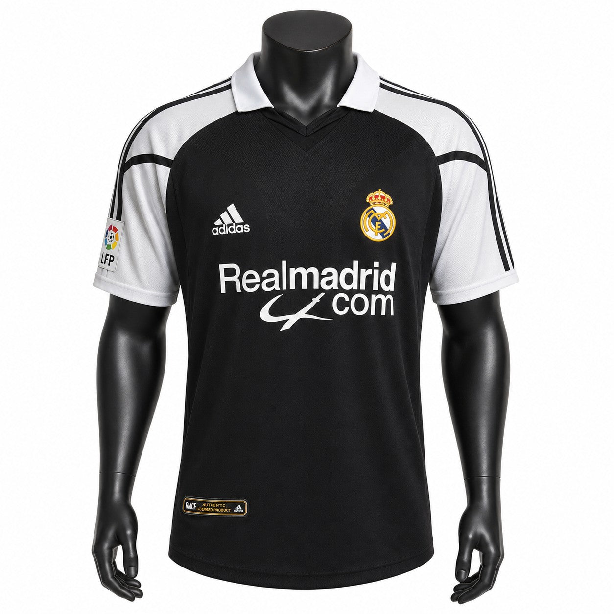 real-madrid-away-classic-2001jpg | UAE SPORT STORE RM Away Classic 2001 front with Realmadrid.com print and LFP patch