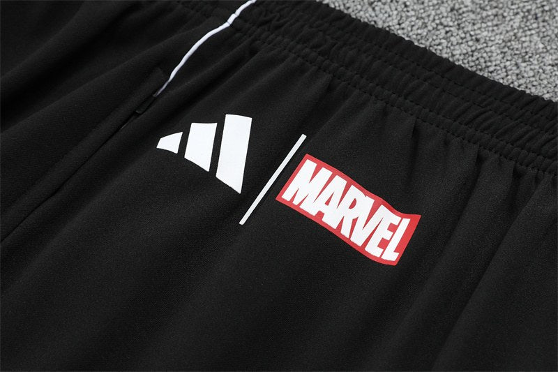 rm-marvel-white-black-quarter-zip-training-tracksuit-marvel-logojpg | UAE SPORT STORE RM Marvel training tracksuit adidas Marvel branding