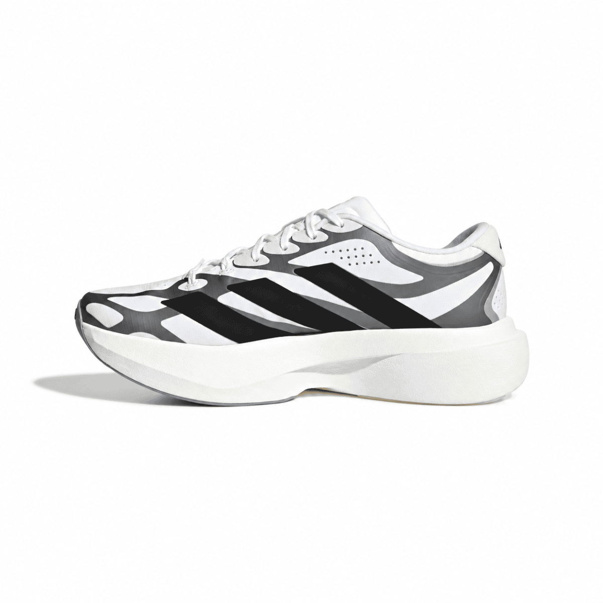 Adidas Adizero Evo SL EXO trainers in Cloud White and Core Black color.