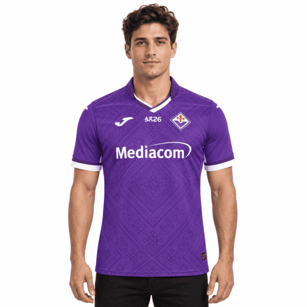 14ef112e-bb9f-455b-84c5-ac33775e3216 - UAE SPORT STORE Fiorentina home football jersey 2026/27 purple with club crest and sponsor logo.