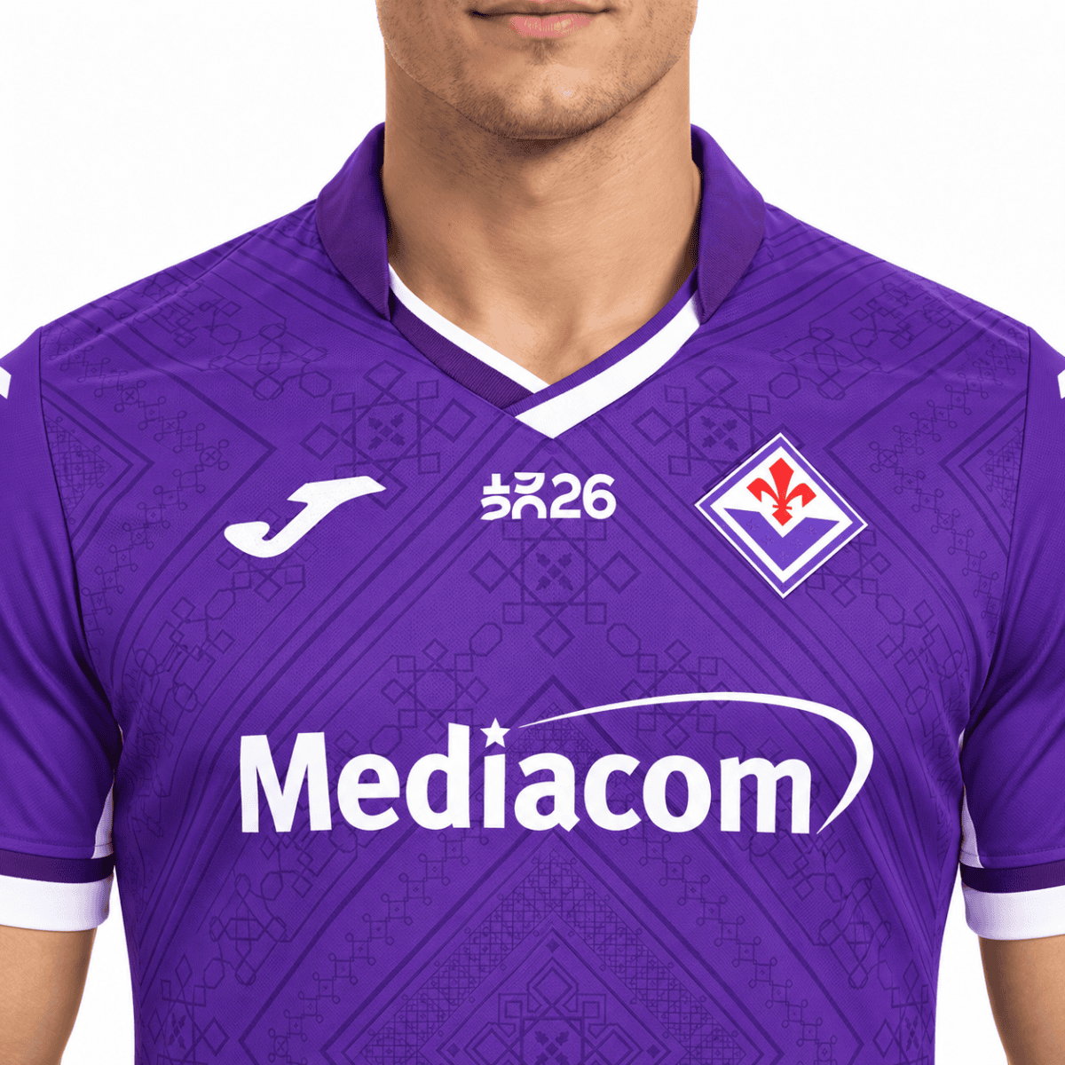Fiorentina home football jersey 2026/27 season purple with white logos and accents.