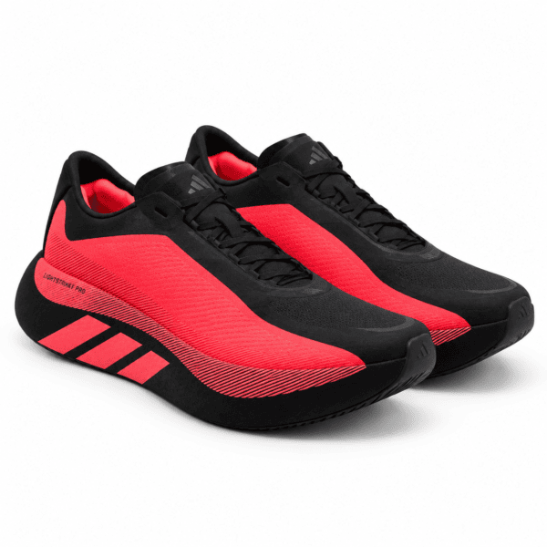 4 - UAE SPORT STORE Adidas Hyperboost Edge men's running shoes in black and solar red color.