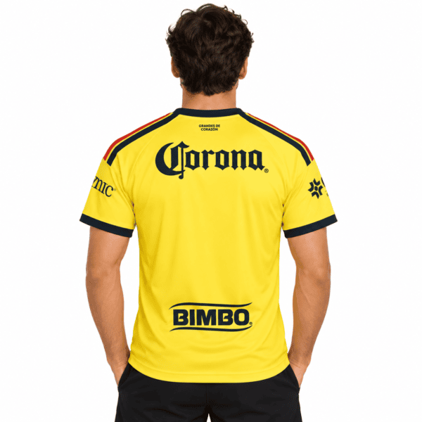 Club America home football jersey for 2026-27 season in yellow with black and red accents.