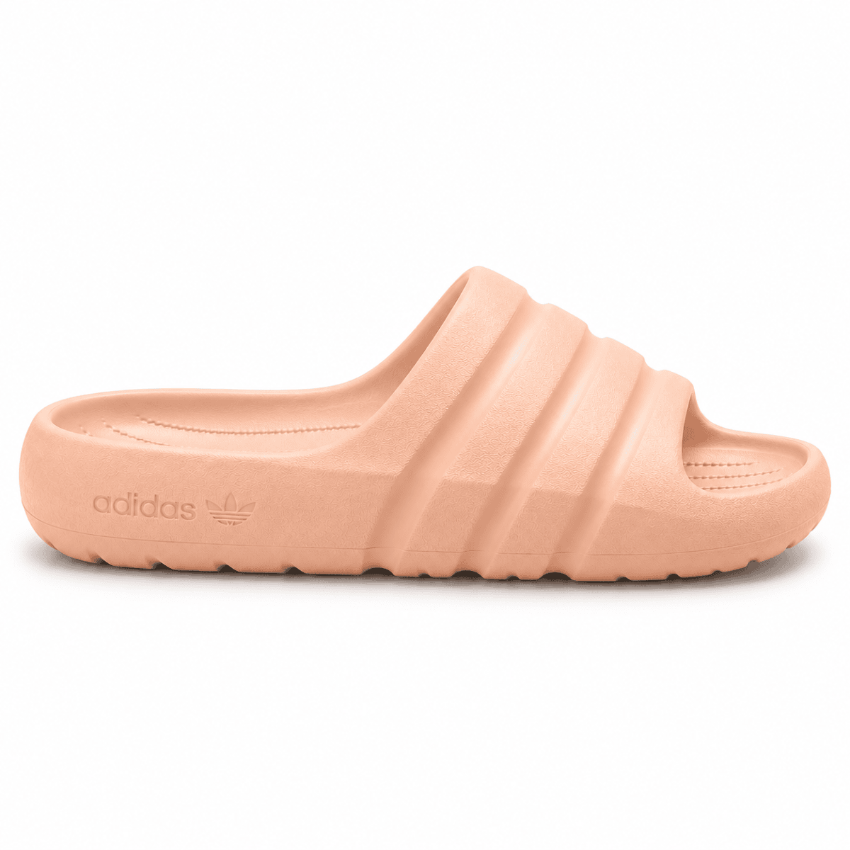 Adidas Adilette Ayoon Slides x Bad Bunny in Light Peach color.