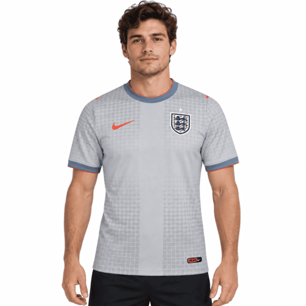 7b59bca6-0882-4ada-b4b3-765a9043645c - UAE SPORT STORE England men's football jersey with crest, Nike logo, and red accents.