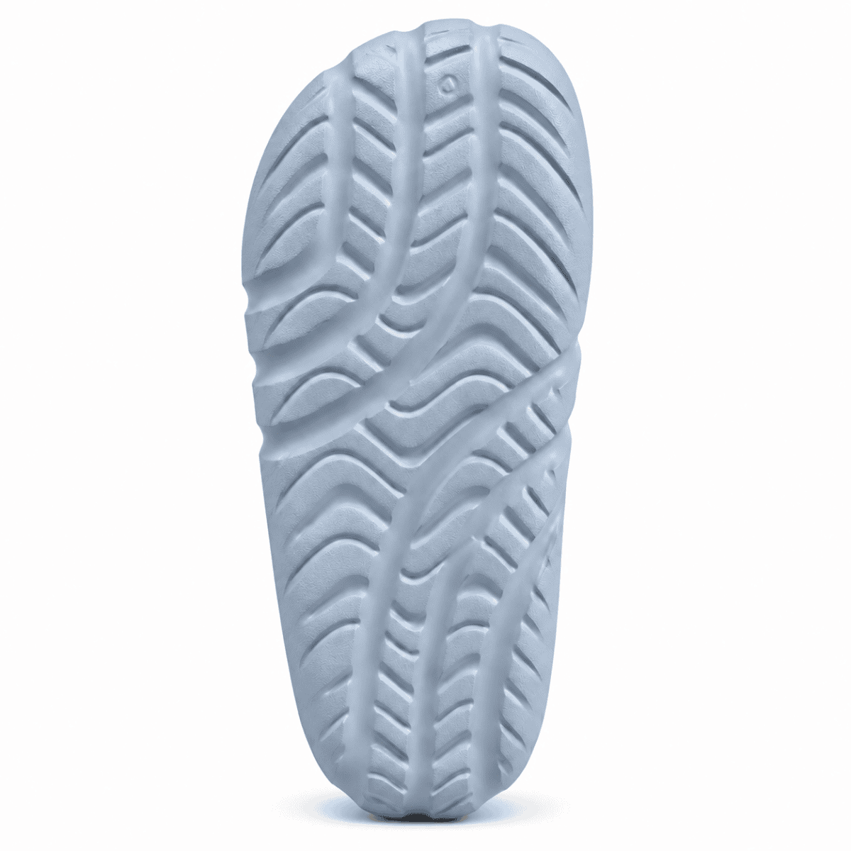 Light blue Adidas Adilette Ayoon slide sandal with textured sole.