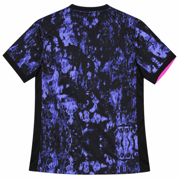 Barcelona 25/26 purple-black special edition jersey back view.