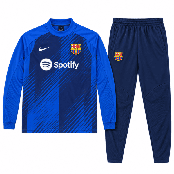 ChatGPT Image Sep 11 2026 05_11_31 PM - UAE SPORT STORE Barcelona dark blue training tracksuit 2023/24 with club crest and Nike logo.