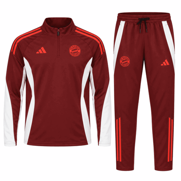 ChatGPT Image Sep 12 2026 06_56_42 PM 2 - UAE SPORT STORE Bayern Munich training tracksuit 2024/25 in red with white accents and club logo.