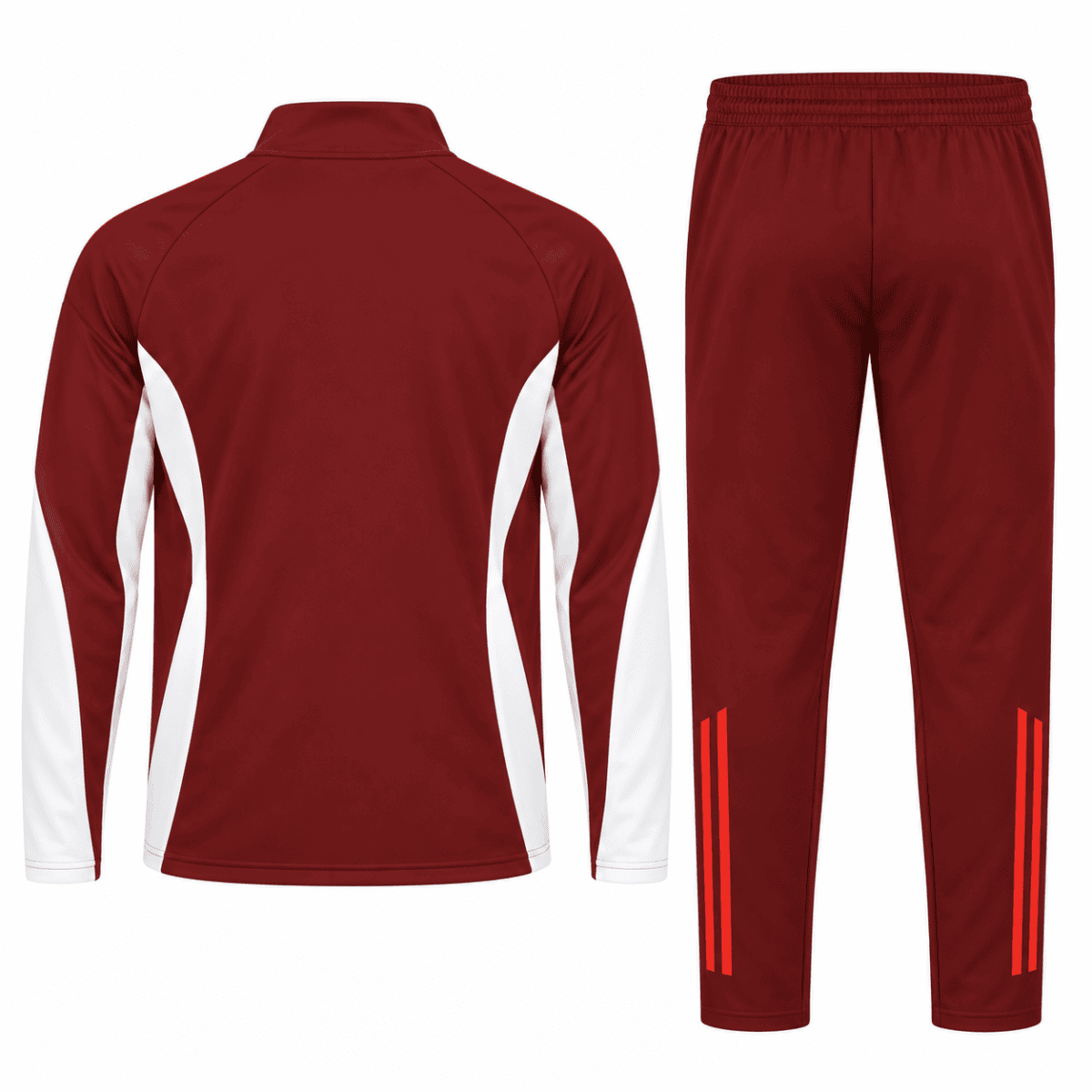 Bayern Munich training tracksuit 2024/25 in red and white colors.