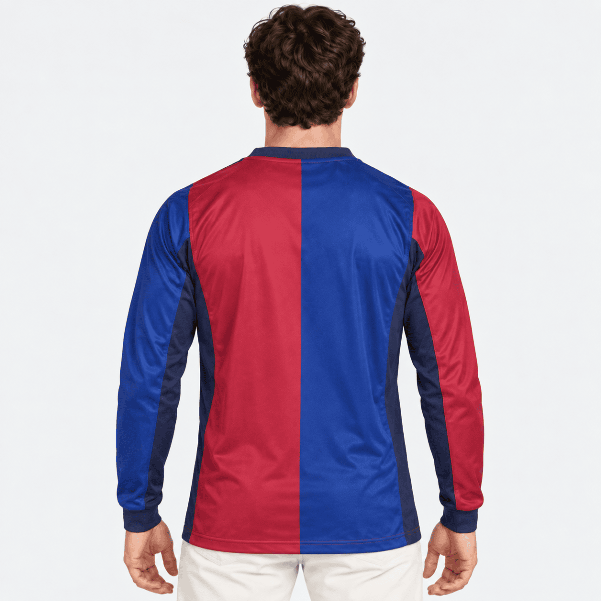 FC Barcelona home long sleeve jersey 2024/25 in blue and red colors.