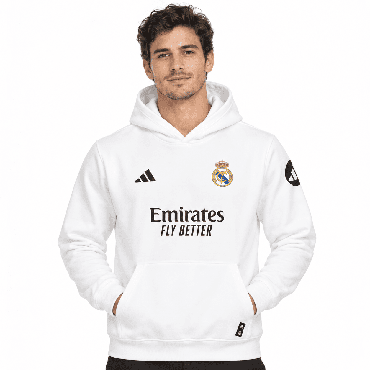 ChatGPT Image Sep 22 2026 06_14_53 PM 1 - UAE SPORT STORE Real Madrid white pullover hoodie with club crest and sponsor logo.