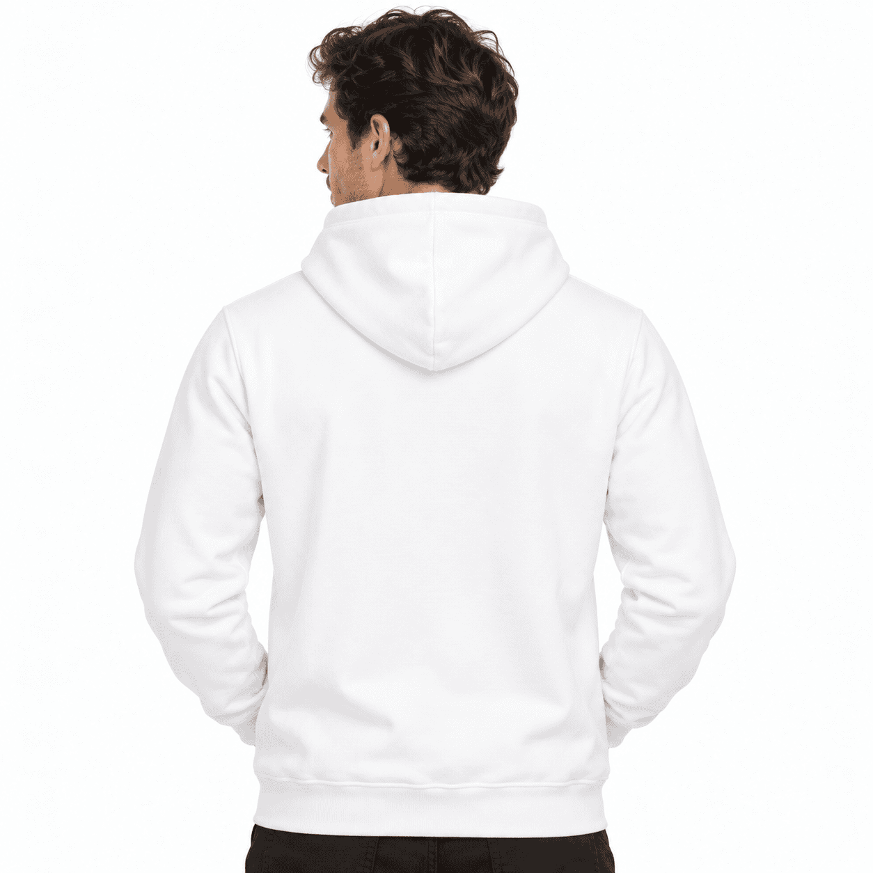 ChatGPT Image Sep 22 2026 06_14_56 PM 3 - UAE SPORT STORE White pullover hoodie worn by a man, back view, plain design.