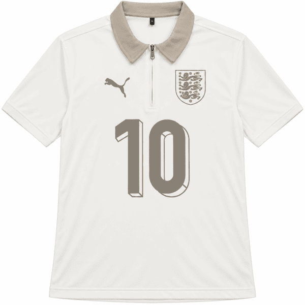 ChatGPT Image Sep 5 2026 12_57_37 PM - UAE SPORT STORE England national team polo shirt with beige collar, number 10, Puma logo, and England crest.