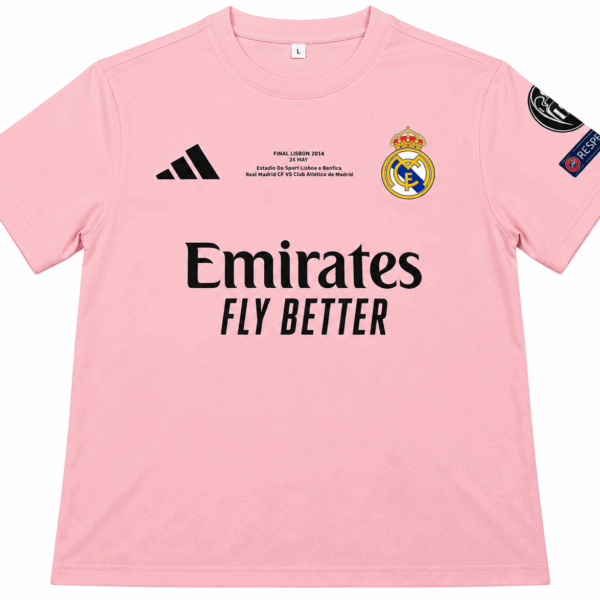 ChatGPT Image Sep 7 2026 02_19_27 PM - UAE SPORT STORE Real Madrid pink special edition football jersey with club crest and sponsor logo.
