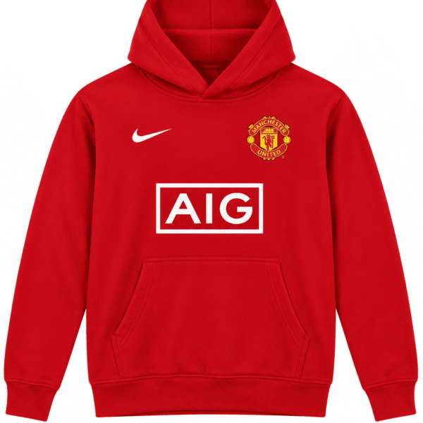ChatGPT Image Sep 7 2026 06_21_25 PM - UAE SPORT STORE Manchester United red hoodie with club crest and Nike logo, 2025 season.
