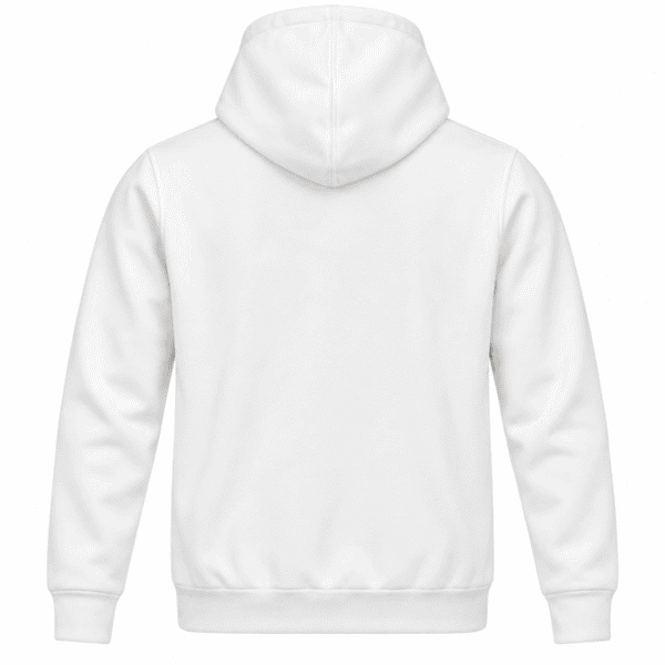 White pullover hoodie with no visible logos or designs.