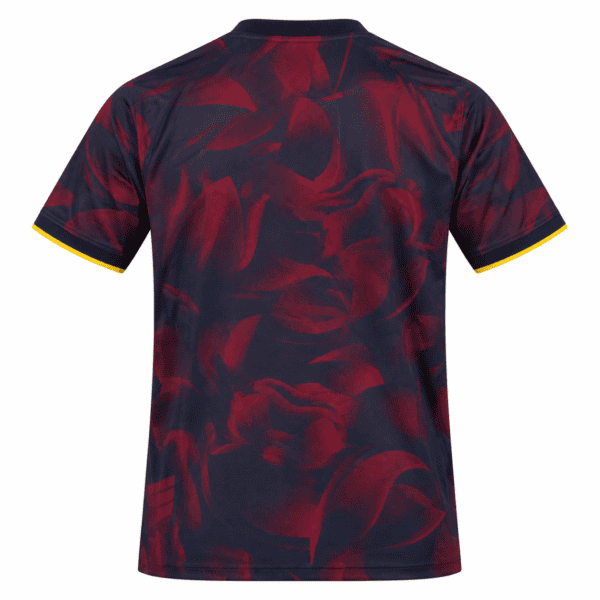 Barcelona maroon special edition football jersey with black and yellow accents.