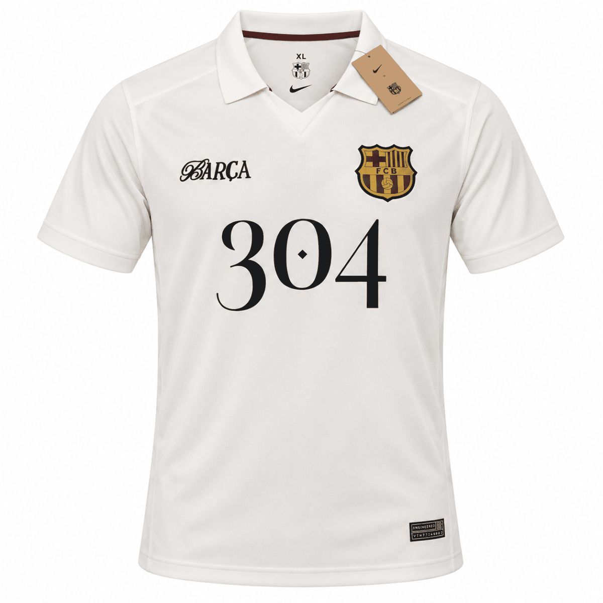 Barcelona 'LAMINE YAMAL 304' special edition jersey 2024/25 in white with club crest.