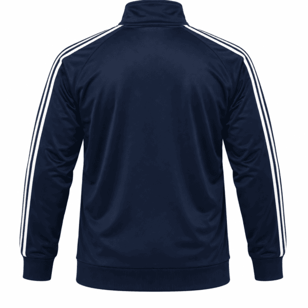 Adidas Originals Oasis Tour Logo Blue 3-Stripes Classic Top Men Track Jacket back view.