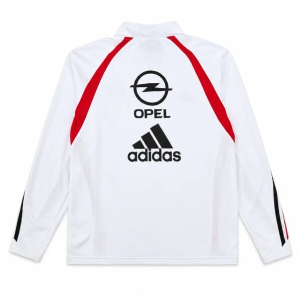 AC Milan White Retro Training Suit back view with OPEL and adidas branding