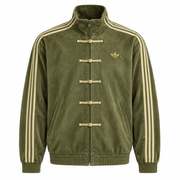 Adidas Chinese Limited Edition Casual Jacket Unisex Olive Green front view