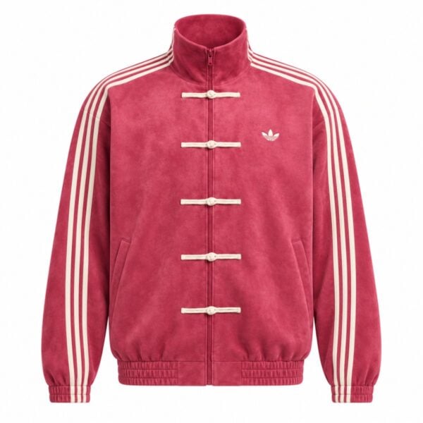 Adidas Chinese Limited Edition Casual Jacket Unisex Rose Red front view