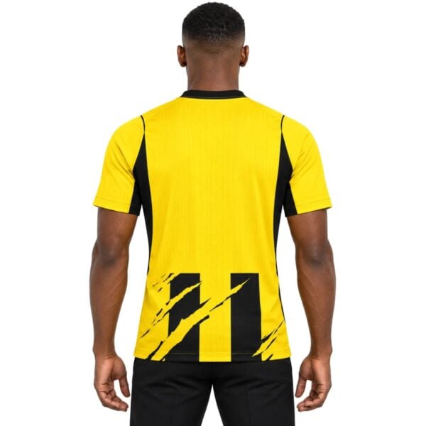 Al Ittihad Home Player Version Jersey 2026/27 back view with yellow and black stripes