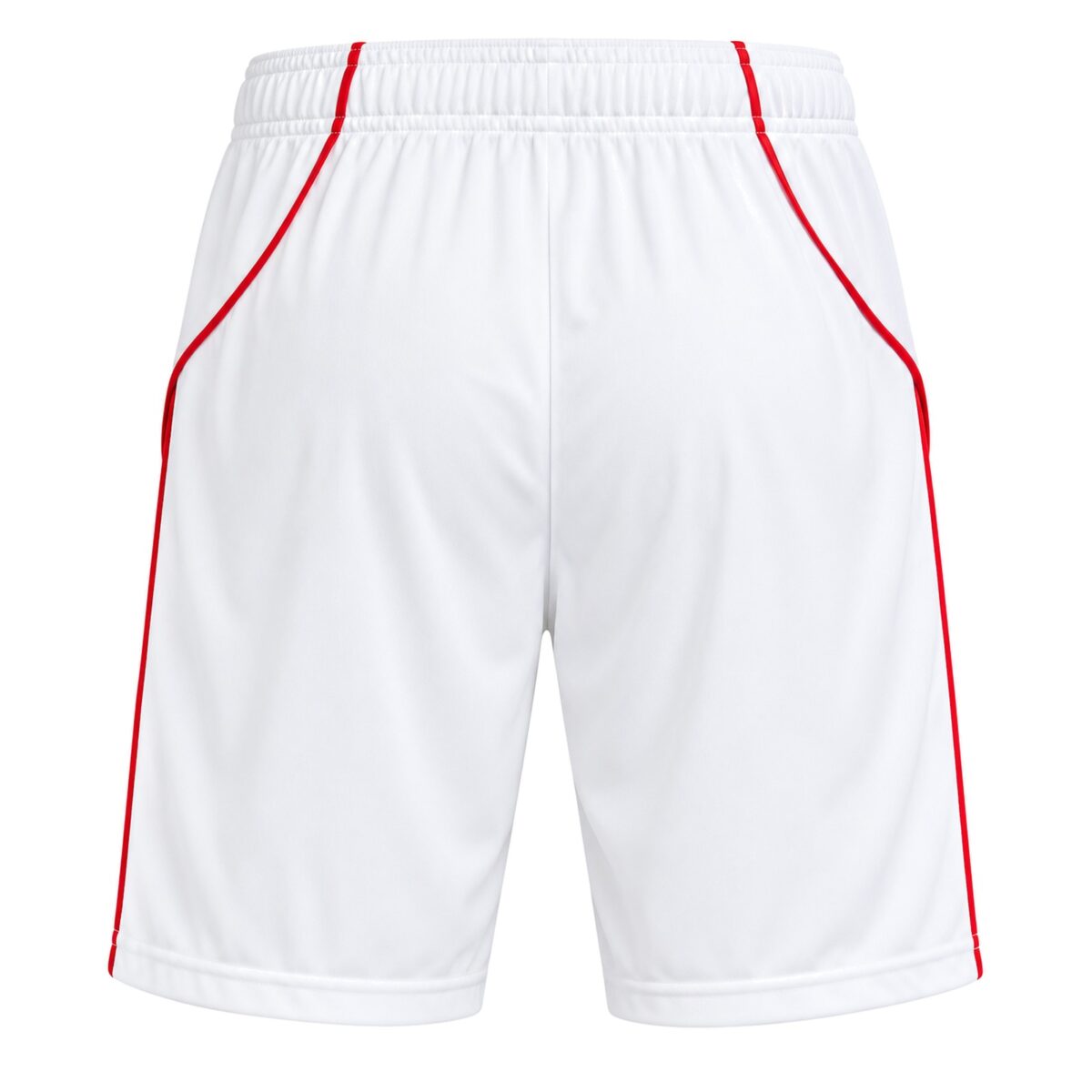 Arsenal home shorts 2025/26 white with red trim.