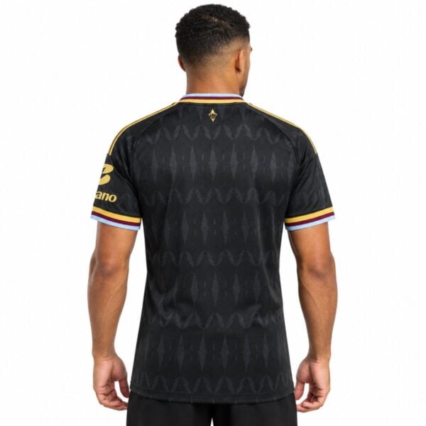 Aston Villa Away Jersey 2026/27 back view with Holte End lamp neck print