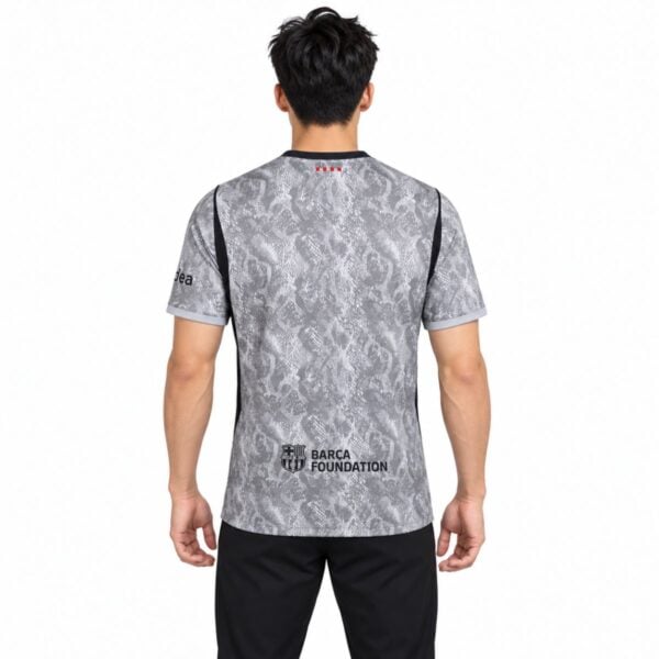Barcelona Goalkeeper Jersey 2026/27 back view with Barca Foundation