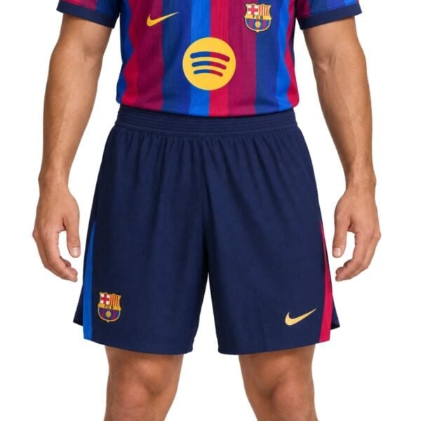 Barcelona Home Short 2026/27 navy shorts front view with club crest