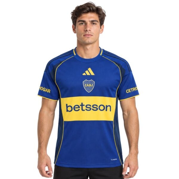 Boca Juniors Fourth Jersey 202627 front royal blue with yellow chest band - UAE SPORT STORE Boca Juniors Fourth Jersey 2026/27 front – royal blue with yellow chest band