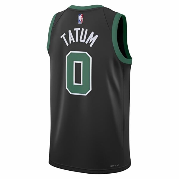 Milwaukee Bucks jersey with Tatum 0 on back, black and green colors.