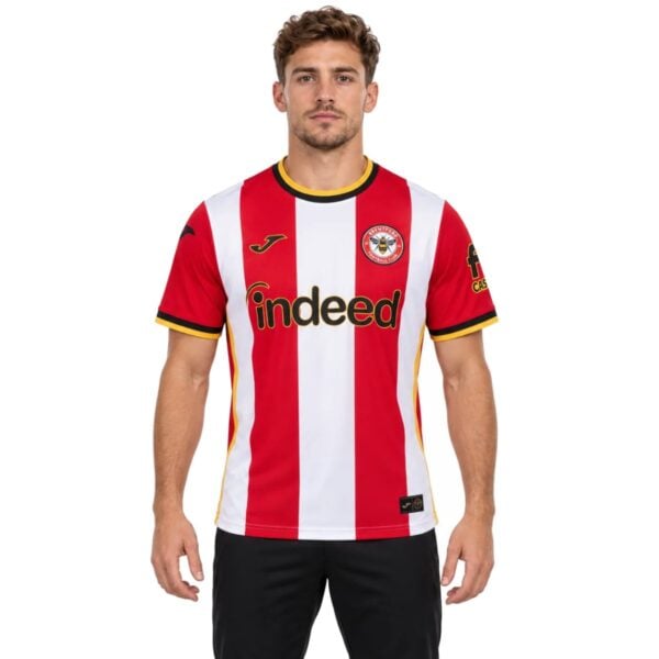 Brentford Home Jersey 2026/27 red and white striped shirt front view