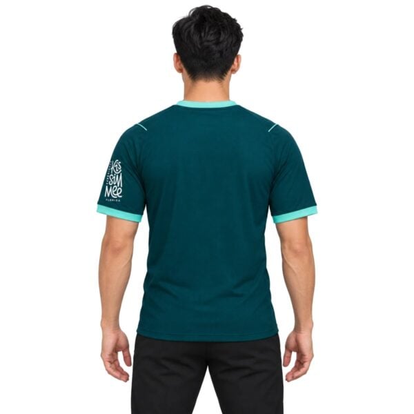 Brighton & Hove Albion Third Jersey 2026/27 back view in deep teal with mint cuffs
