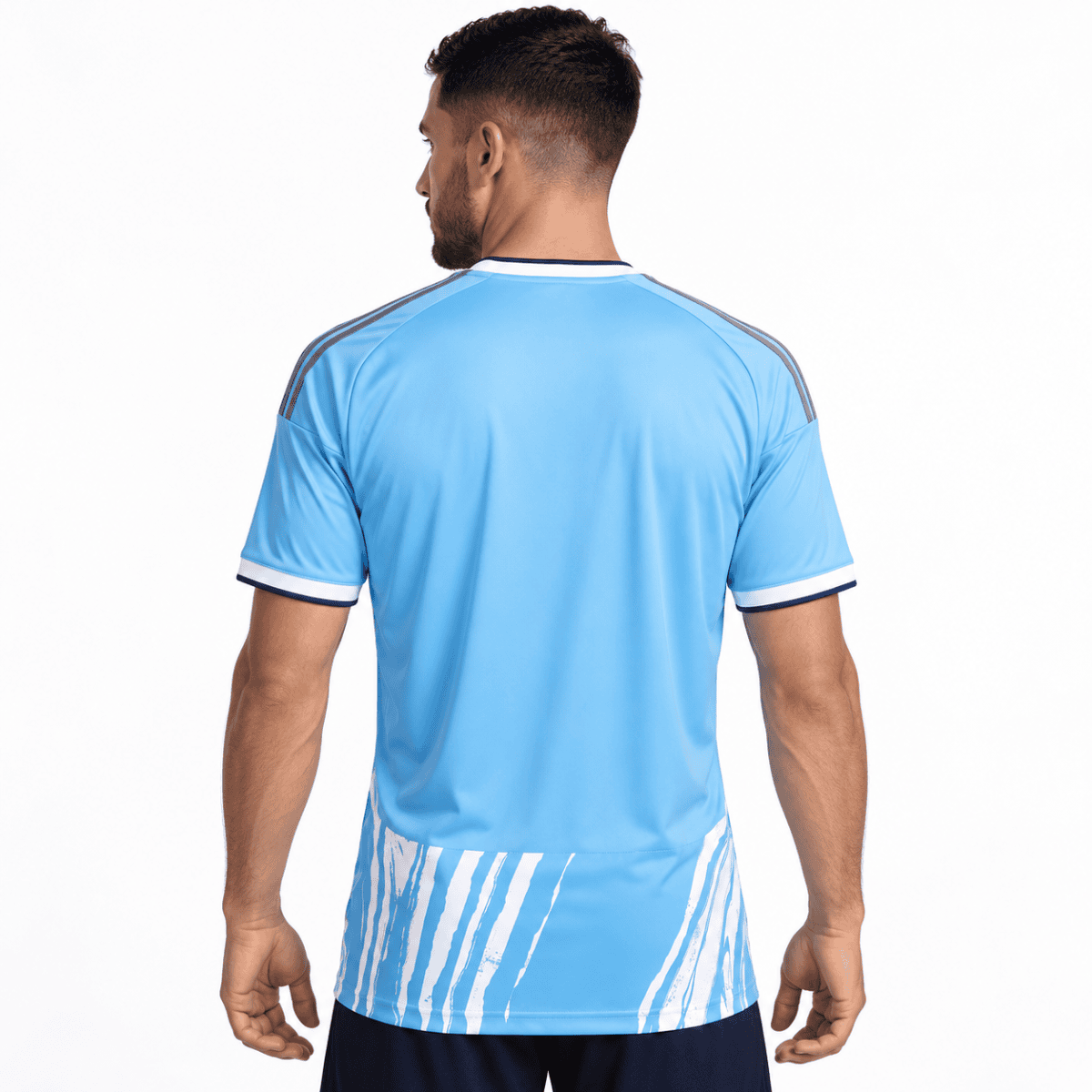 Nottingham Forest third football jersey 2026/27 season in light blue with white accents.