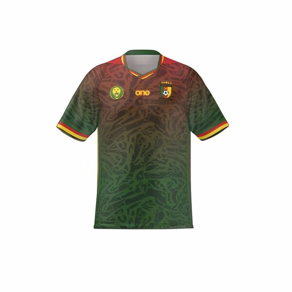 Ghana national team football jersey with green, red, yellow, and black colors.
