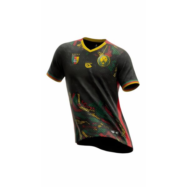 Ghana national team football jersey with black, red, yellow, and green colors.