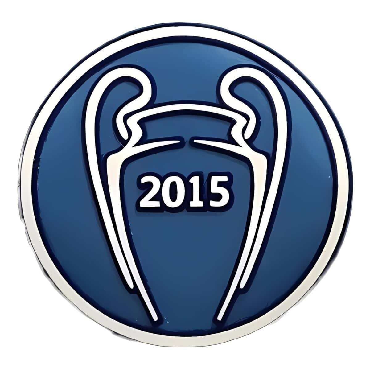 UEFA Champions League badge with 2015 on a blue background.