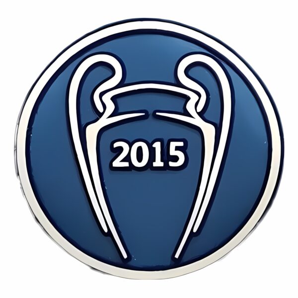 champions-league-winners-2015-badge-iron-on-patch-main-165756 - UAE SPORT STORE UEFA Champions League badge with 2015 on a blue background.